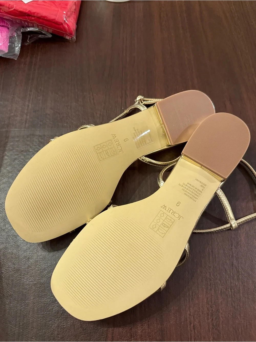 J. Crew Metallic Gold Strappy Slingback Sandals